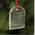 Personalized Holiday Jade Ornament - Domed Tablet